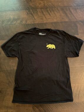 Vibes California Republic Bear Graphic T-Shirt Men’s Large Black Gold Tee